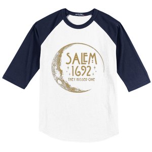 Salem 1692 They Missed One Halloween Witch Baseball Sleeve Shirt