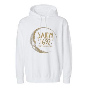 Salem 1692 They Missed One Halloween Witch Garment-Dyed Fleece Hoodie