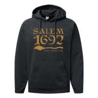 Salem 1692 They Missed One Witch Halloween Performance Fleece Hoodie