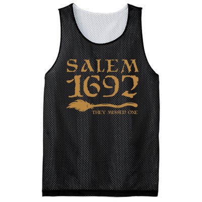 Salem 1692 They Missed One Witch Halloween Mesh Reversible Basketball Jersey Tank