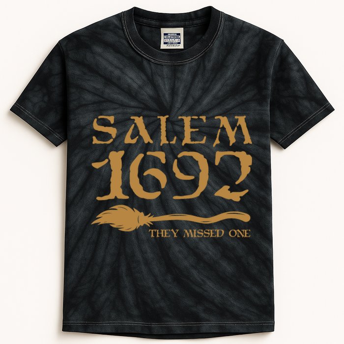 Salem 1692 They Missed One Witch Halloween Kids Tie-Dye T-Shirt