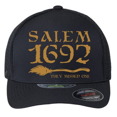 Salem 1692 They Missed One Halloween Flexfit Unipanel Trucker Cap