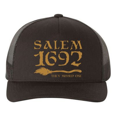 Salem 1692 They Missed One Halloween Yupoong Adult 5-Panel Trucker Hat