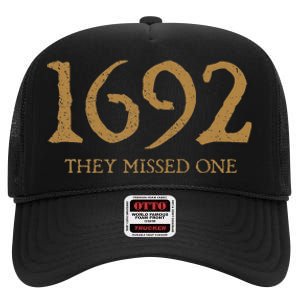 Salem 1692 They Missed One High Crown Mesh Back Trucker Hat