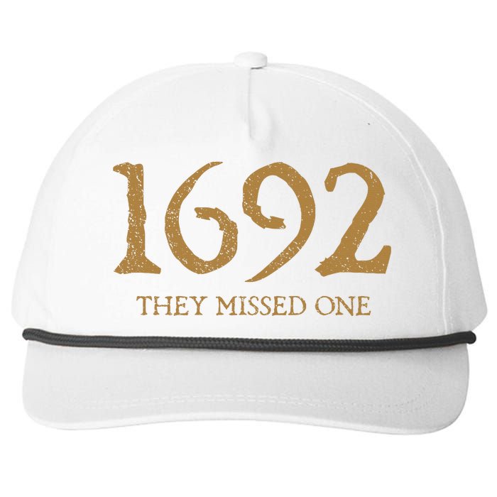 Salem 1692 They Missed One Snapback Five-Panel Rope Hat