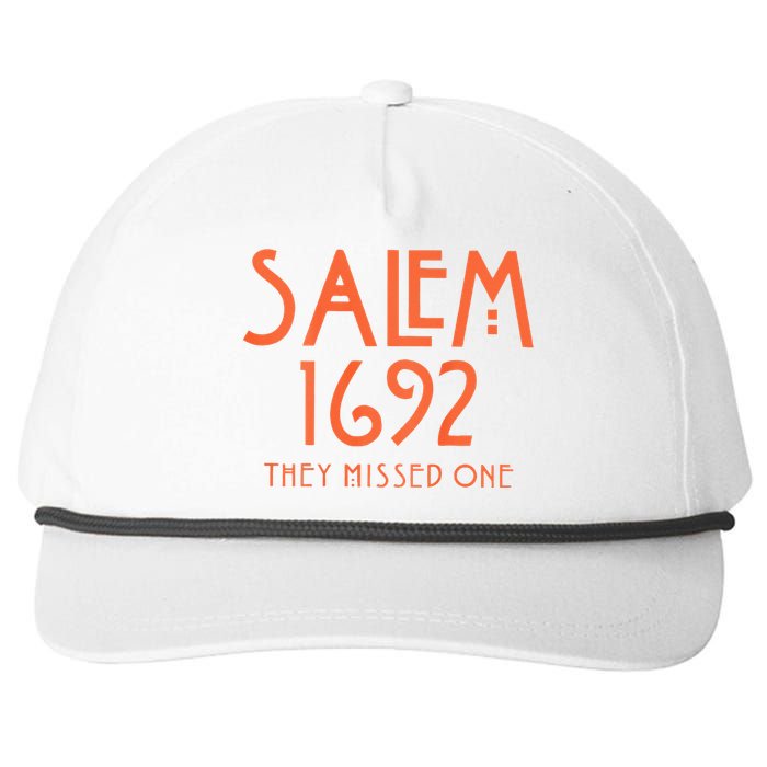 Salem 1692 They Missed One Snapback Five-Panel Rope Hat