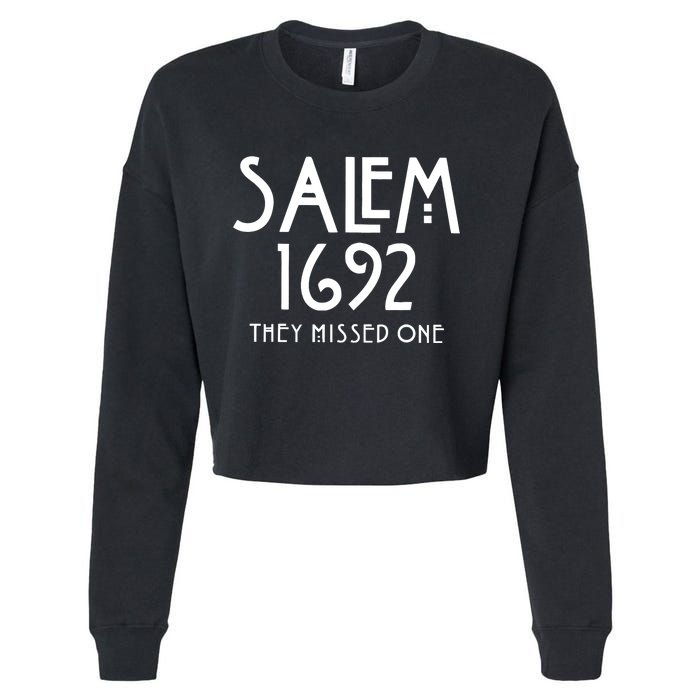 Salem 1692 They Missed One Cropped Pullover Crew