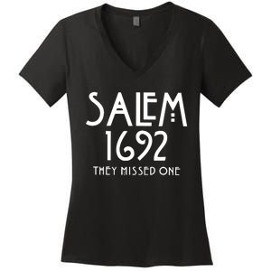 Salem 1692 They Missed One Women's V-Neck T-Shirt