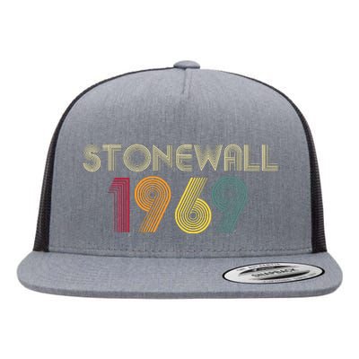 Stonewall 1969 Vintage First Pride Was A Riot Flat Bill Trucker Hat