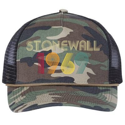 Stonewall 1969 Vintage First Pride Was A Riot Retro Rope Trucker Hat Cap