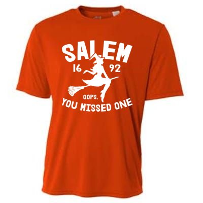 Salem 1692 You Missed One Witch On Broom Halloween Gift Cooling Performance Crew T-Shirt