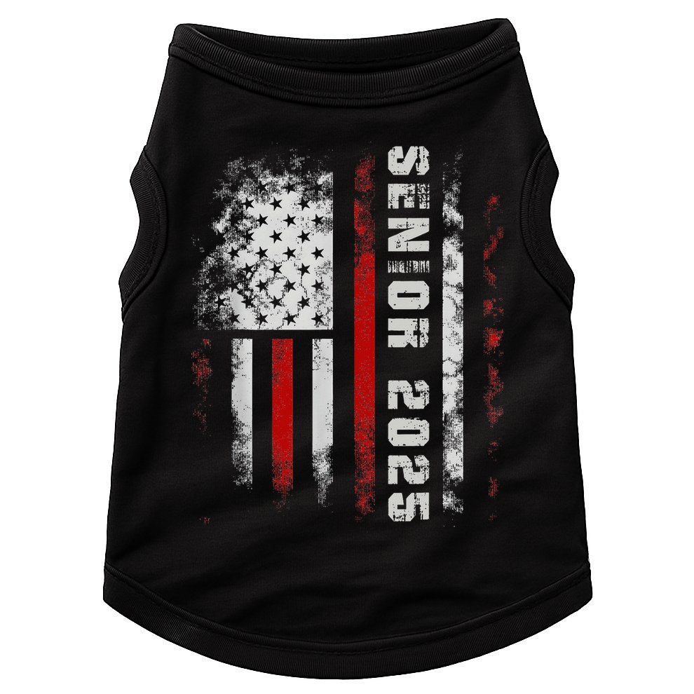 Senior 2025 American Flag Usa Graduation Class Of 2025 Doggie Tank