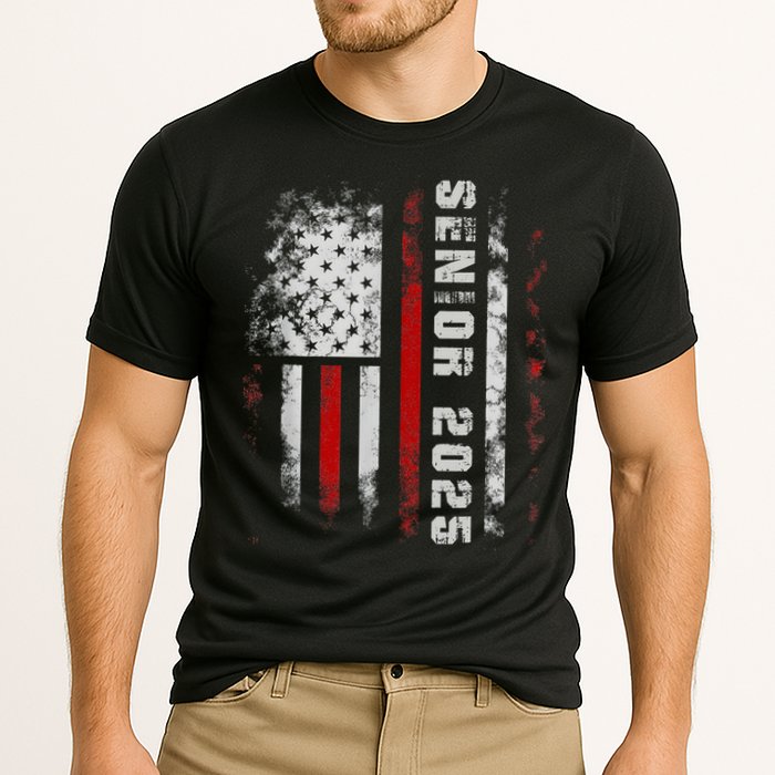 Senior 2025 American Flag Usa Graduation Class Of 2025 Cooling Performance Crew T-Shirt