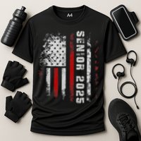 Senior 2025 American Flag Usa Graduation Class Of 2025 Cooling Performance Crew T-Shirt