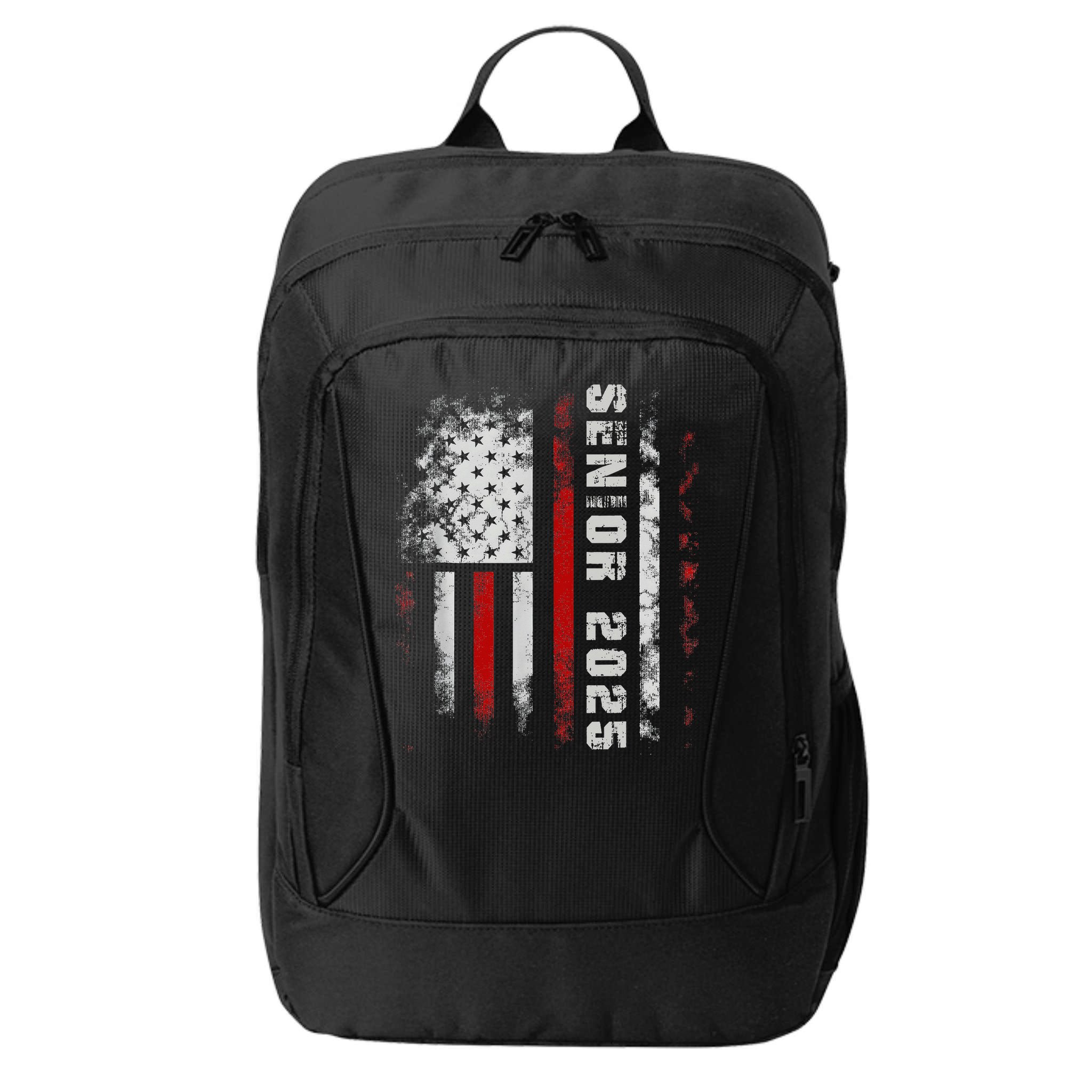 Senior 2025 American Flag Usa Graduation Class Of 2025 City Backpack