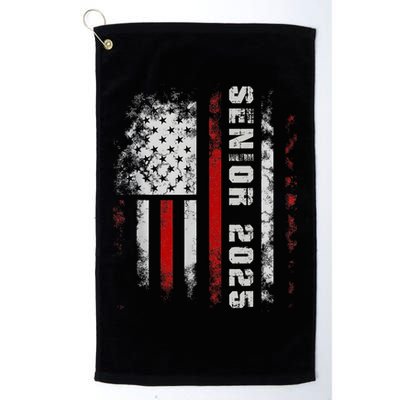 Senior 2025 American Flag Usa Graduation Class Of 2025 Golf Towel