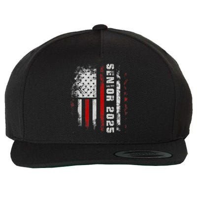 Senior 2025 American Flag Usa Graduation Class Of 2025 Wool Snapback Cap