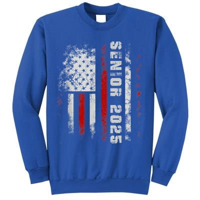 Senior 2025 American Flag Usa Graduation Class Of 2025 Sweatshirt