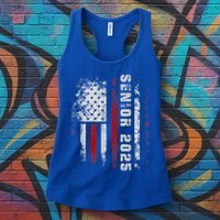 Senior 2025 American Flag Usa Graduation Class Of 2025 Womens Tank Top