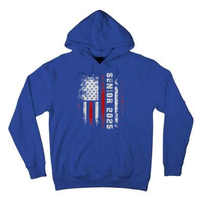 Senior 2025 American Flag Usa Graduation Class Of 2025 Tall Hoodie