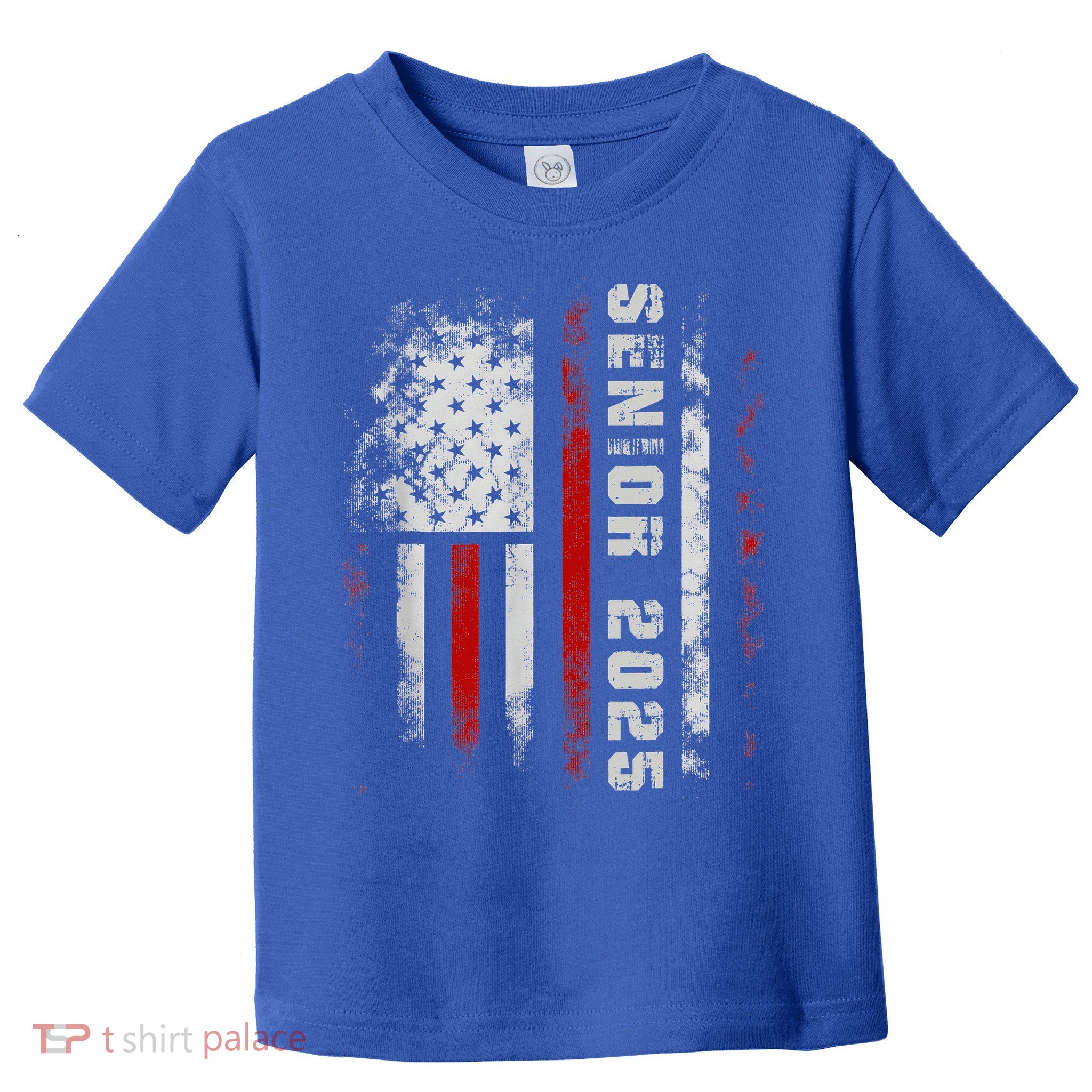 Senior 2025 American Flag Usa Graduation Class Of 2025 Toddler T-Shirt