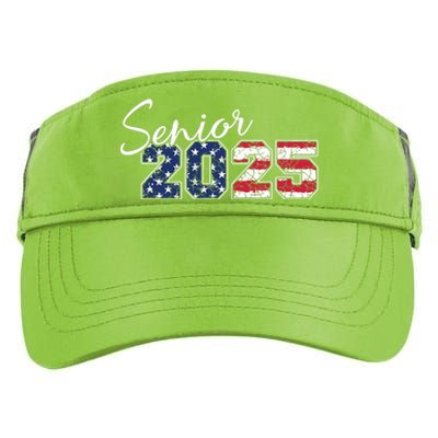 Senior 2025 American Flag Usa Graduation Class Of 2025 Adult Drive Performance Visor