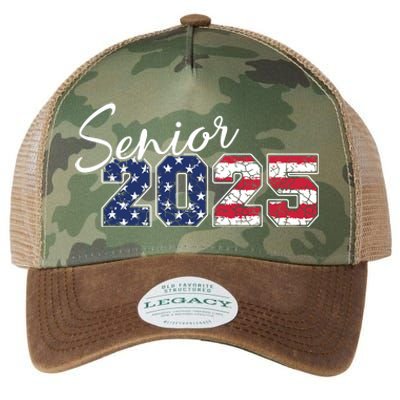 Senior 2025 American Flag Usa Graduation Class Of 2025 Legacy Tie Dye Trucker Hat