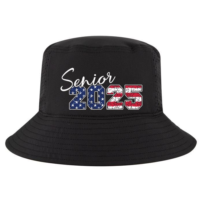 Senior 2025 American Flag Usa Graduation Class Of 2025 Cool Comfort Performance Bucket Hat