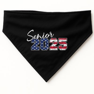Senior 2025 American Flag Usa Graduation Class Of 2025 USA-Made Doggie Bandana