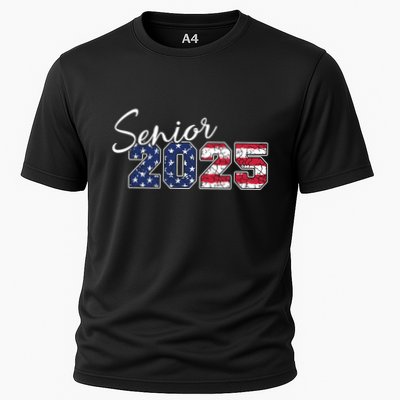 Senior 2025 American Flag Usa Graduation Class Of 2025 Performance Shirt