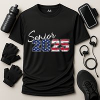 Senior 2025 American Flag Usa Graduation Class Of 2025 Cooling Performance Crew T-Shirt