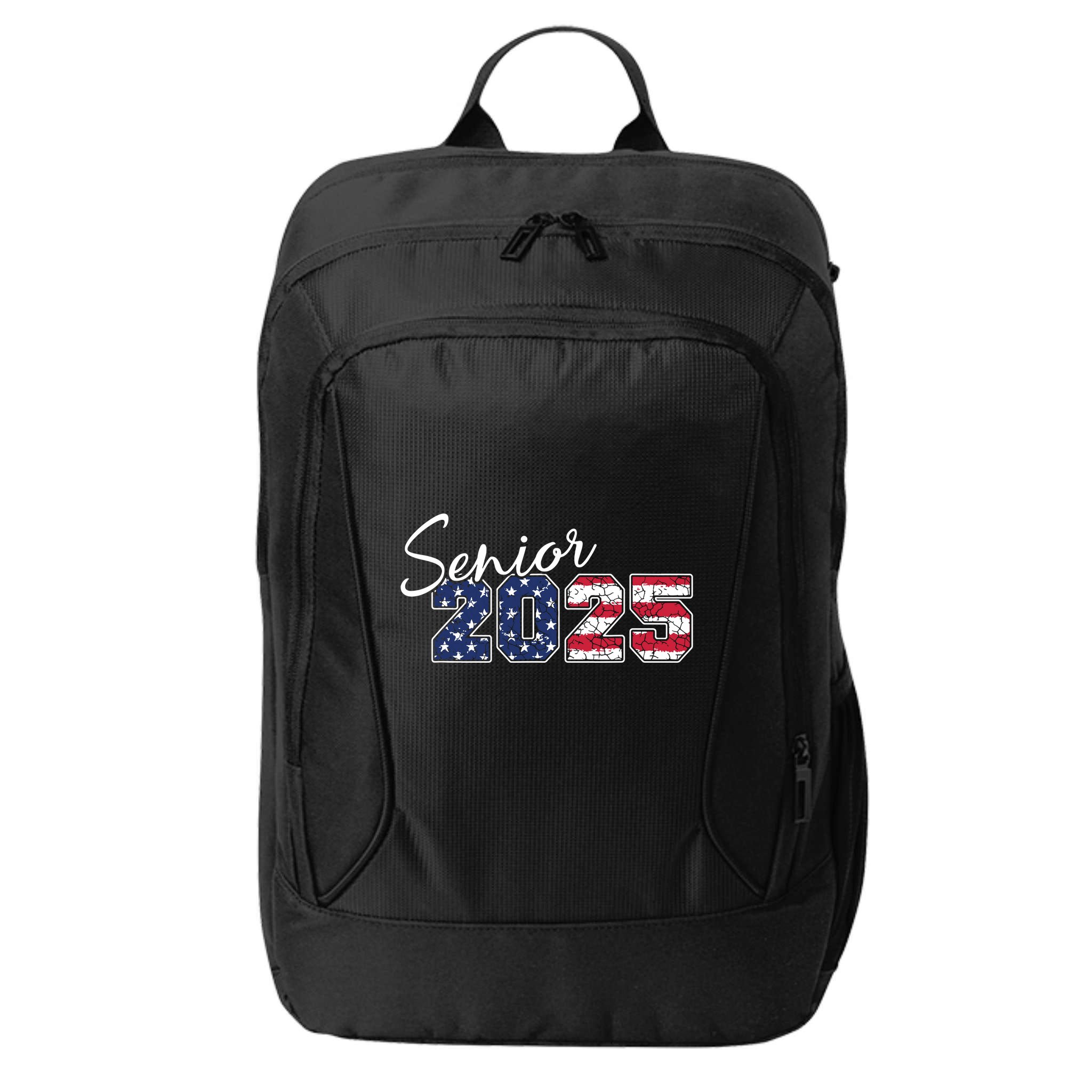 Senior 2025 American Flag Usa Graduation Class Of 2025 City Backpack
