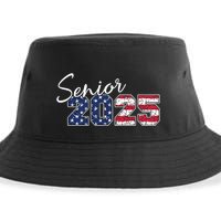 Senior 2025 American Flag Usa Graduation Class Of 2025 Sustainable Bucket Hat