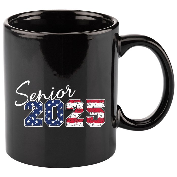 Senior 2025 American Flag Usa Graduation Class Of 2025 11oz C Handle Ceramic Mug