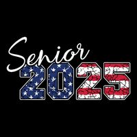 Senior 2025 American Flag Usa Graduation Class Of 2025 16 in Basic Backpack