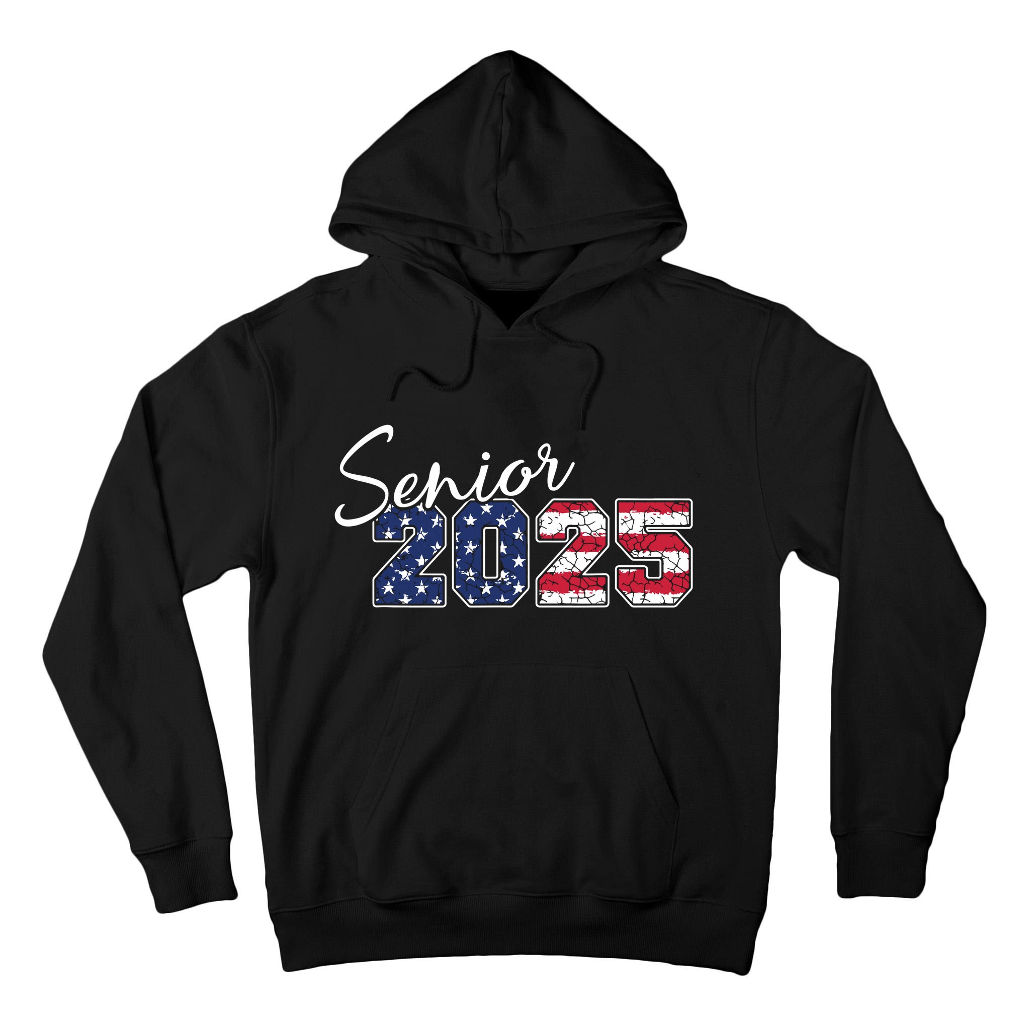 Senior 2025 American Flag Usa Graduation Class Of 2025 Tall Hoodie