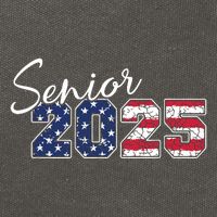 Senior 2025 American Flag Usa Graduation Class Of 2025 Cotton Canvas Backpack