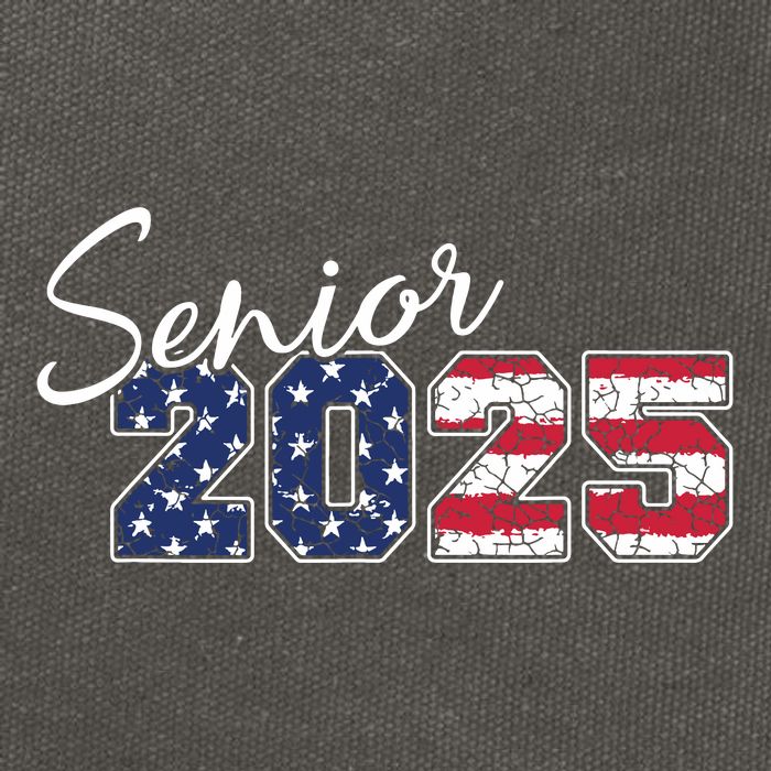 Senior 2025 American Flag Usa Graduation Class Of 2025 Cotton Canvas Backpack