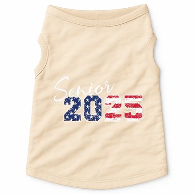 Senior 2025 American Flag Usa Graduation Class Of 2025 Doggie Tank
