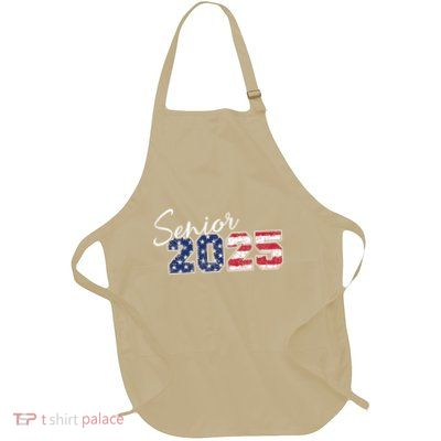 Senior 2025 American Flag Usa Graduation Class Of 2025 Apron