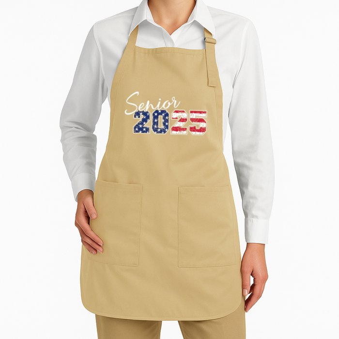 Senior 2025 American Flag Usa Graduation Class Of 2025 Apron