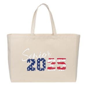 Senior 2025 American Flag Usa Graduation Class Of 2025 Cotton Canvas Jumbo Tote