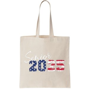 Senior 2025 American Flag Usa Graduation Class Of 2025 Tote Bag