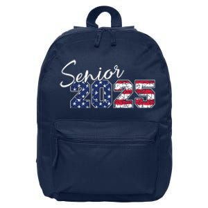 Senior 2025 American Flag Usa Graduation Class Of 2025 16 in Basic Backpack