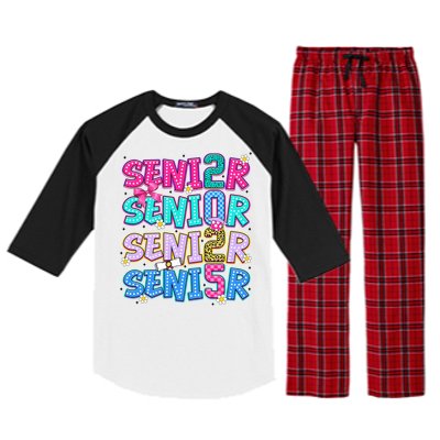 Senior 2025 Back To School Graduation Raglan Sleeve Pajama Set