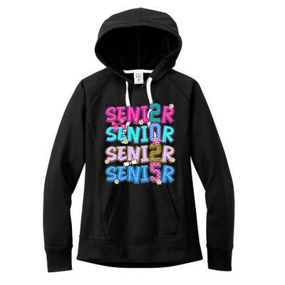 Senior 2025 Back To School Graduation Women's Fleece Hoodie