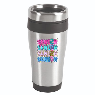 Senior 2025 Back To School Graduation 16oz Travel Tumbler