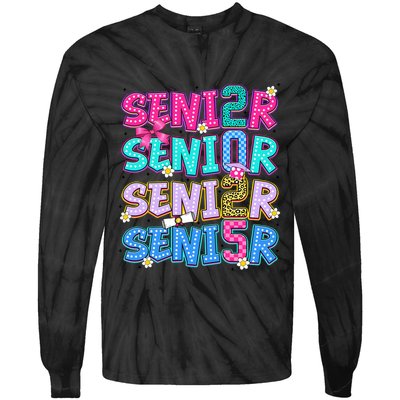 Senior 2025 Back To School Graduation Tie-Dye Long Sleeve Shirt