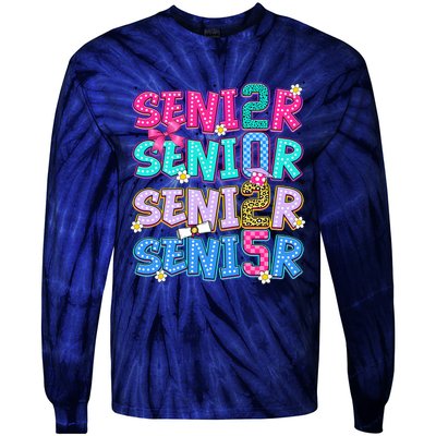 Senior 2025 Back To School Graduation Tie-Dye Long Sleeve Shirt