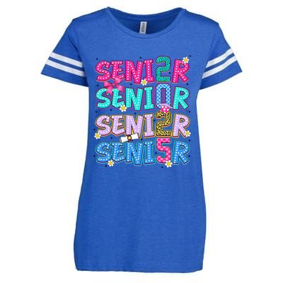 Senior 2025 Back To School Graduation Enza Ladies Jersey Football T-Shirt